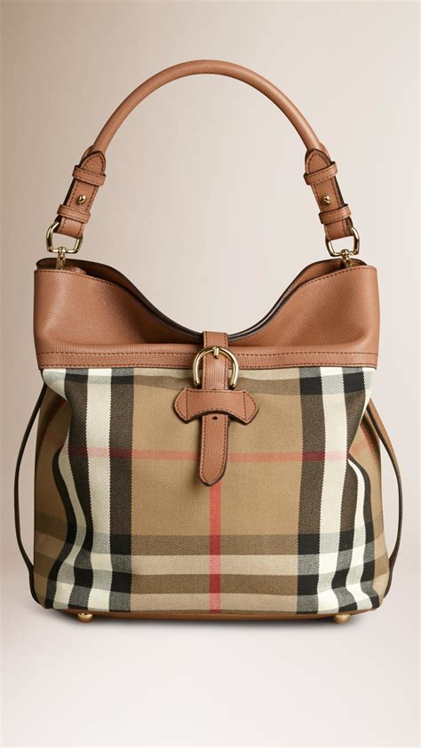 burberry medium check hobo bag|burberry hobo bag leather.